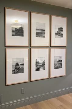 four framed photographs hanging on the wall