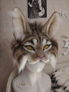 Therian Cat Mask Ideas, Mask Ideas Therian, Therian Mask Ideas Cat, Felt Animal Masks Diy, Cat Mask Ideas, Therian Cat Mask, Cat Therian Mask, Therian Ideas, Cat Mask Diy