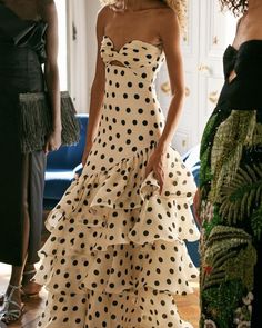 Strapless Polka Dots Dress Fashion Prom Evening Dresses For Women fg62 – formalgowns Prom Evening Dresses, Looks Pinterest, Dots Dress, Mode Inspiration, Evening Dresses Prom, Dance Dresses, Fancy Dresses