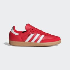 adidas Shop the Samba OG Shoes - Red at adidas.com/us! See all the styles and colors of Samba OG Shoes - Red at the official adidas online shop. Samba Shoes, Sporty And Rich, Red Adidas, Trainers Women