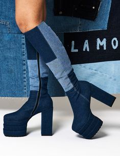 Talk Of The Town Platform Knee High Boots Platform Knee High Boots, Talk Of The Town, Shopping Coupons, The Talk, Shark Teeth, Wide Calf, Chunky Platform, Platform Boots, Knee High Boots