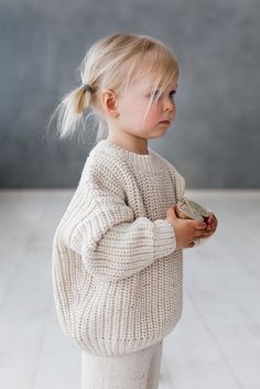 Baby Knit Sweater, Nature Kids, Neutral Baby, Baby Sweaters, Toddler Fashion, Oversized Sweater, Baby Knitting Patterns, Kids Wear