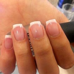 Short French Tip, Short French Tip Nails, White Tip Nails, Unghie Sfumate, Short French, French Tip Nail Designs, Her Nails, Tip Nails