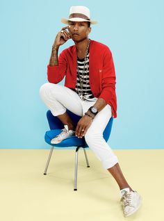 30 Ways to Dress for Your Business Casual Office This Summer Photos | GQ Bali Studio, Pharrell Williams Gq, Colourful Fashion, White Jeans Men, First Date Outfits, Hayden Williams, White Jeans Outfit, Casual Office