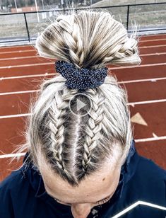 + + sports hairstyles, volleyball hairstyles easy, volleyball hairstyles, volleyball hairstyles for curly hair, Tennis Hair, Grey Blonde Hair, Hair Volleyball Hairstyles, Weave Ponytail Hairstyles, Chic Short Hair, Roll Hairstyle, Hairstyles Videos, Volleyball Hairstyles For Curly Hair