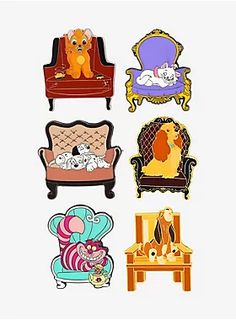 These furry friends sure do look comfy! Pin these enamel pins onto your jacket or bag and carry around your favorite Disney Pets and their lounging chairs with you wherever you go. Features Oliver from Oliver and Company , the Cheshire Cat from  Alice in Wonderland , and more lovable Disney dogs and cats. Which one will you get? It's a surprise! Sorry, no choice or returns. All sales final on this item. A BoxLunch Exclusive! Enamel; metal Contains one randomly selected pin Impo Cat From Alice In Wonderland, Disneyland Merchandise, Disney Pins Sets, Disneyland Pins, The Cheshire Cat, Oliver And Company, Disney Dogs, Disney Princess Dresses, Disney Trading Pins