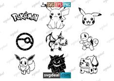 pokemon svg clipart set