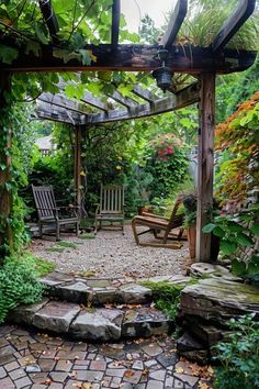 Home Decor: #homedecor, #interiordesign, #homedesign, #decor inspiration Tiny Garden, Rock Garden Landscaping, Home Landscaping, Garden Pathway, Courtyard Garden, Garden Structures, Small Gardens