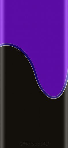 the back side of a cell phone with purple and black design on its display screen