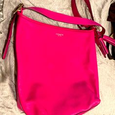 Beautiful Slightly Used Coach Handbag. This Bag Will Be The Talk Of The Town When You Carry It. It’s A Stunning Pink Color, Just In Time For Spring/Summer Wear! Talk Of The Town, Coach Handbag, The Talk, Just In Time, Summer Wear, Coach Handbags, Coach Bags, In Time, Pink Color