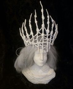 Bone Crown, Crown Tattoos For Women, Cosplay Photoshoot, Fantasy Crown, Crown Drawing, Crown Aesthetic, Crown Tattoo Design, Cottagecore Fairy