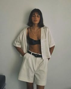 Looks Pinterest, Shorts Outfits Women, Summer Shorts Outfits, Looks Street Style, Mode Vintage, Mode Inspiration, Looks Vintage, Spring Summer Outfits, Look Fashion