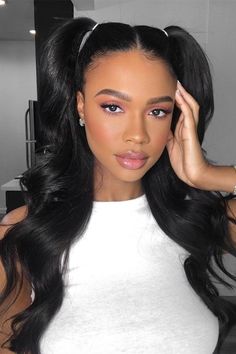 African American Natural Hair, Silk Press Hair, Natural African American Hairstyles, Straight Hair Extensions, Human Hair Clip Ins, Birthday Hair, Silk Press, Quality Hair Extensions, Rare Beauty