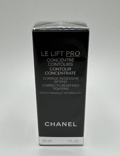 100% Authentic.  Brand New in SEALED BOX. product The first step in the LE LIFT PRO protocol, CONCENTRÉ CONTOURS helps address advanced signs of aging, redefine the look of facial contours and rebalance contrast. This enveloping serum also delivers an instant tensing effect. Fragrance-free and suitable for all skin types, including sensitive, the formula can be applied between aesthetic dermatological procedures to help maintain results*. Immediately after application, the complexion looks 30%** more radiant. After 2 months, skin appears 39%*** more lifted and facial volume looks 36%*** more defined. The LE LIFT PRO protocol: a skincare line that helps restore the look of the youth triangle, the area from the high points of the cheeks to the tip of the chin, which inverts with age. Each fo Chanel Skincare Serum, Chanel Cc Cream, Formula Cans, Fragrance Free, 2 Months, High Point, Anti Aging Skin Care, All Skin Types, Fragrance Free Products