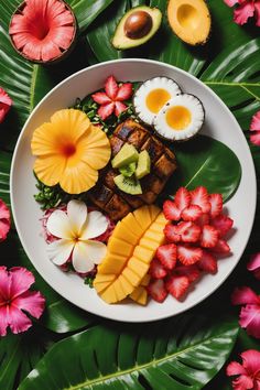 🌺 Experience the Rich Flavors of Authentic Hawaiian Cuisine 🍍 Hawaii Fruit, Traditional Hawaiian Food, Hawaiian Cuisine, Vibrant Food, Hawaiian Dishes, Polynesian Food, Tropical Food, Polynesian Islands, Rich Food