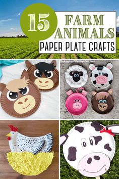 farm animals paper plate crafts for kids