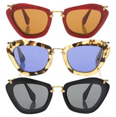 Miu Miu. Fall Sunglasses, The Bling Ring, Miu Miu Sunglasses, Throwing Shade, Ray Ban Wayfarer, Sunglasses Collection