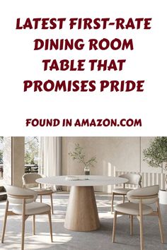 a table that has some chairs around it with the words, latest first - rate dining room table that proms pride found in amazon com