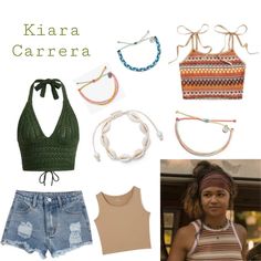 Kiara Carrera inspired outfits Kiera Carrera Outfits, Sarah And Kiara Outfits, Kiara Dress, Kiara Obx Inspired Outfits, Kiara Carrera Hairstyles, Kiara From Outer Banks Outfits, Kiara Obx Outfits, Kiara Outfits