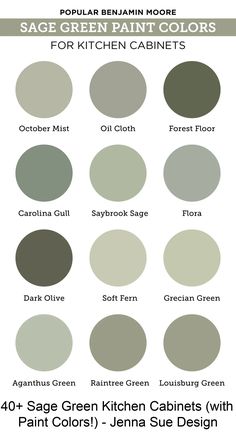 the color chart for sage green paint colors