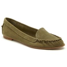 This simple, classic loafer can be dressed up or down. Flat heel Suede upper. Moc toe styling. Finish off your look in comfort and laid-back style with the Dolce Vita Poppy loafer. Size: 6.  Color: Green.  Gender: female.  Age Group: adult. Reebok Princess, Cute Womens Shoes, Slipon Shoes, Moccasins Shoes, Suede Flats, Suede Loafers, Casual Lace, Ballet Flat Shoes, Penny Loafers