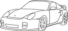 a drawing of a sports car