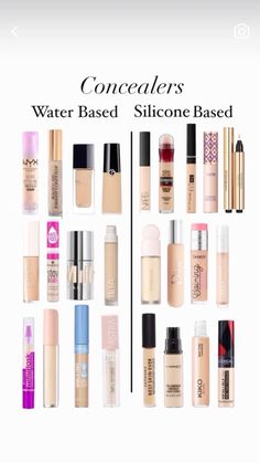 Water Base Makeup, Water Based And Silicone Based Makeup, Silicone Based Makeup, Silicone Based Concealer, Water Based Concealer, Water Based Makeup Products, Water Based Makeup, Best Drugstore Foundation, Drugstore Concealer