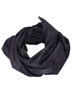 a black scarf on a white background