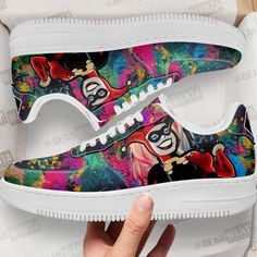 Harley Quinn Air Sneakers Custom For Fans-Gear Wanta Star Wars Shoes, Air Sneakers, Custom Harleys, Chewbacca, Custom Shoes, Harley Quinn, Streetwear Fashion, Snug Fit, Sneakers Fashion