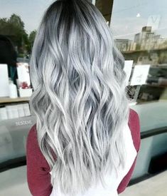 Black And Grey Hair, Balayage Lob, Super Hair, Balayage Hair Blonde, Trendy Hair Color, Hair Color Highlights