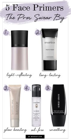 The 5 BEST face primers. Too Faced Primer, Best Face Primer, Foundation Colors, Top Makeup Products, Best Face, Makeup Obsession, Face Primer, Pretty Stuff, Beauty Ideas