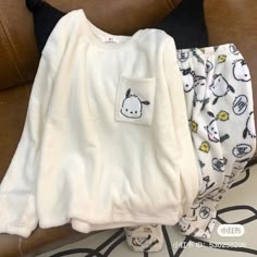 Miffy Pajamas, Pochacco Clothes, Pochacco Outfit, Pochacco Pajamas, Sanrio Characters Cinnamoroll, Cinnamoroll Design, Hello Kitty Pochacco, Cinnamoroll Hello Kitty