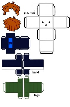 the paper doll is made to look like it has an orange hair