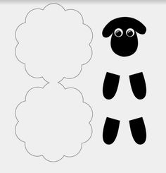 a sheep with a thought bubble in it's mouth and another sheep behind it