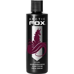 Semi-Permanent Hair Color -  Arctic Fox Semi-Permanent Hair Color is a cruelty-free, semi-permanent hair dye that is made from only vegan ingredients.    Benefits     Cruelty-Free Semi-Permanent Hydrating Zero Damage No Harsh Chemicals (Peroxide, Ammonia, or PPD) Vegan     Features     Arctic Fox Ritual is a highly-pigmented, rich shade. It is a gorgeous, jewel-toned burgundy hue that works best on level 7 and up. Can't have bright shades in the work place? No problem! This vibe-y red velvet fli Volpe Artica, Pink And Black Hair, Raven Wings, Arctic Fox Hair Color, Fox Hair, Semi Permanent Hair Dye, Level 7, Vegan Ingredients, Semi Permanent Hair Color