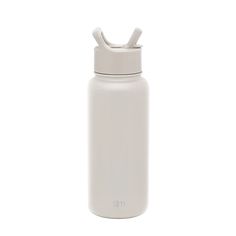 Customized Summit Water Bottle Straw Lid 32 oz Water Bottles from Simple Modern #color_almond-birch Simply Modern Water Bottle, Water Bottle Straw, Water Bottle With Straw, To The End, Custom Branding, Leak Proof, The End, Straw, Water Bottle