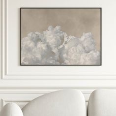 Decor Above The Bed, Cloud Wall Art, Cloud Wall, Above Bed Decor, Minimalist Landscape, Bed Bedroom, Above Bed, Wall Art Minimalist, Neutral Wall Art