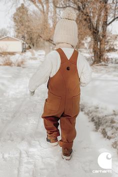 Make some new memories in the warmth and comfort of Carhartt. photo: megan.t.hunter Baby Clothing. Kids outfits. Baby Ready, New Memories, Cold Weather Gear, Cute Country, Cute N Country, Winter Gear, Bib Overalls