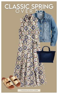 Spring outfit ideas for women over 50 Casual Summer Dresses For Women Over 50, Women Wardrobe Basics, Wardrobe Over 50, Wardrobe Basics List, What To Wear Over 50, Wardrobe Staples For Women, Wardrobe Basics For Women, Spring Outfit Ideas For Women, Dress Over 50