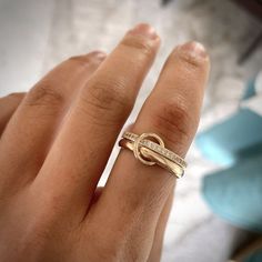 "14KGF Gold Multi Link Connected Ring, Chunky Gold Ring, Gold Ring Set, Eternity Statement Ring, Maximalist Ring, Interlocking Ring, Perfect Graduation Gift , 1/20 14K Stamped Please Note: Our gold filled rings may have a visible solder mark and it may be brighter than the ring as we use 14k gold for soldering. This is not a Quality Issue but limitation and nature of materials & process we use to make handmade jewelry. We gently polish our jewelry so that the 14k gold layer stays intact and the jewelry lasts longer. We are very sorry, we will NOT be able to accept any returns in this regard. Thank you for your understanding and supporting our small business. *One of 14k gold filled ring : 2.6mm(10 ga) half round band. Stamped 14KGF mark   *One 925 silver eternity ring : 1.5mm full eternity 18k Gold Rings, Gold Filled Rings, Chunky Ring Stack, How To Stack Rings, Ring Stacking Ideas, Graduation Ring, Silver Eternity Ring, Interlocking Rings, Graduation Rings