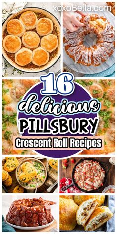 Recipe ideas using Pillsbury Crescent Rolls Pull Apart Dinner Ideas, Dough Sheet Recipes Pillsbury, Sausage Stuffed Crescent Rolls, Using Crescent Rolls, Recipes With Pillsbury Crescent Rolls, Pilsbury Recipes Easy, Pillsbury Crescent Recipes Breakfast, Pillsbury Grands Recipes, Recipes With Crescent Rolls