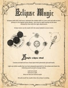 Eclipse Magic, Eclipse Ritual, Eclipse Spell, Lunar Ritual, Moon Ritual, Book of Shadows Page,  Book of Shadows, Grimoire Page, Digital Download, Spells, Magic, Pagan, Witchcraft, Wicca, Grimoire Magical Herbs Witchcraft, Magic Spells Witchcraft, Moon Lunar Eclipse