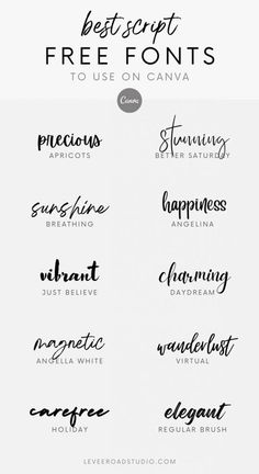 the best font styles to use on canvas