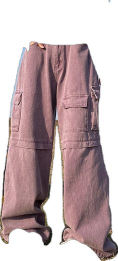 Casual Pink Cargo Jeans With Pockets, Baggy Purple Cotton Cargo Pants, Trendy Baggy Purple Bottoms, Baggy Cotton Cargo Pants In Purple, Y2k Style Bottoms With Pockets, High Waist Purple Pants For Streetwear, Purple Cotton Cargo Pants, Purple High Waist Pants For Streetwear, Pink Utility Cargo Jeans With Side Pockets