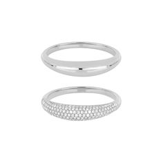 The Dome Duo Gift Set — EF Collection® Gold Dome Ring, Outfits Woman, Dome Ring, Designer Outfits, Domed Ring, Way To Go, Jewelry Cleaner, Keep It Simple, Pave Diamonds