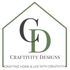 the logo for craftivity designs, a home and life - with - creativity company