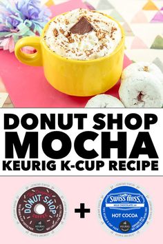 donut shop mocha keurig k - cup recipe with coffee and doughnuts