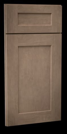 a brown cabinet door on a white background