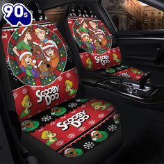 christmas themed car seat covers with cartoon characters