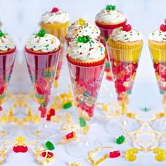 a website page with cupcakes and candy on it